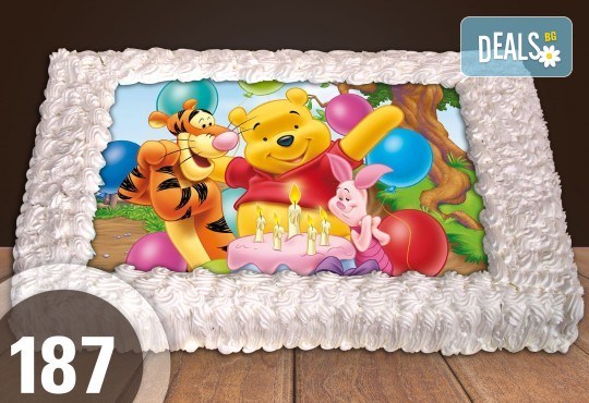 Голяма детска торта 20, 25 или 30 парчета със снимка на любим герой от Сладкарница Джорджо Джани - Снимка 87