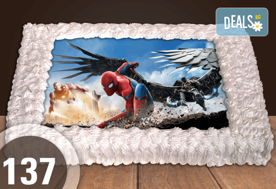 Голяма детска торта 20, 25 или 30 парчета със снимка на любим герой от Сладкарница Джорджо Джани - Снимка 44