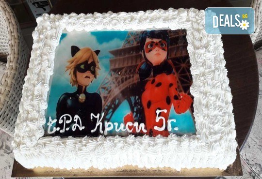 Голяма детска торта 20, 25 или 30 парчета със снимка на любим герой от Сладкарница Джорджо Джани - Снимка 20