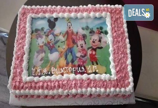 Голяма детска торта 20, 25 или 30 парчета със снимка на любим герой от Сладкарница Джорджо Джани - Снимка 30