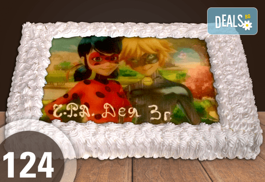 Голяма детска торта 20, 25 или 30 парчета със снимка на любим герой от Сладкарница Джорджо Джани - Снимка 31