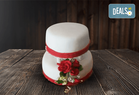 За Вашата сватба! Бутикова сватбена торта с АРТ декорация от Сладкарница Джорджо Джани - Снимка 24
