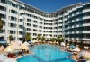 Пет звездна ваканция на морския бряг в Senza Grand Santana Hotel 5*, Алания, Анталия! Ultra all inclusive, СПА център, фитнес, открити и закрит басейни, водни пързалки, дискотека, транспорт, безплатно за дете до 12.99 г. от Belprego - thumb 1