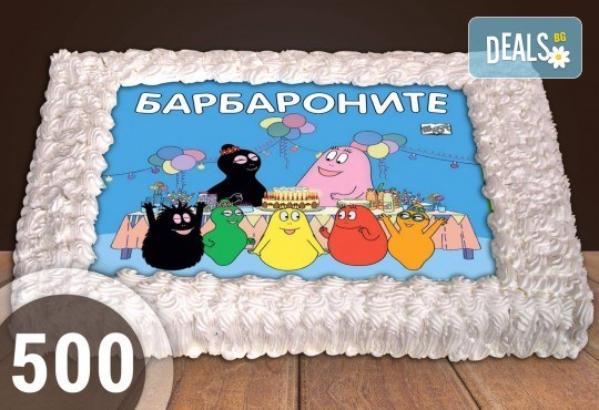 Голяма детска торта 20, 25 или 30 парчета със снимка на любим герой от Сладкарница Джорджо Джани - Снимка 7