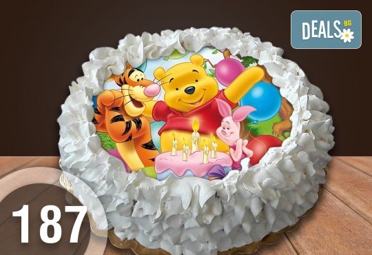 Детска торта с 16 парчета с крем и какаови блатове + детска снимка или снимка на клиента, от Сладкарница Джорджо Джани - Снимка 24