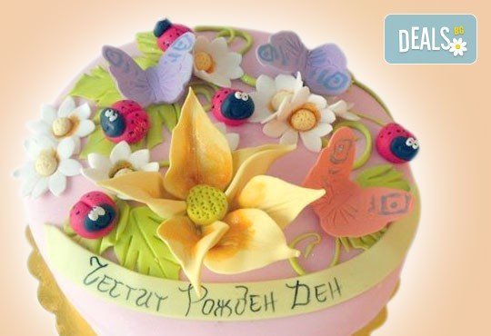 Торта с цветя! Празнична 3D торта с пъстри цветя, дизайн на Сладкарница Джорджо Джани - Снимка 27