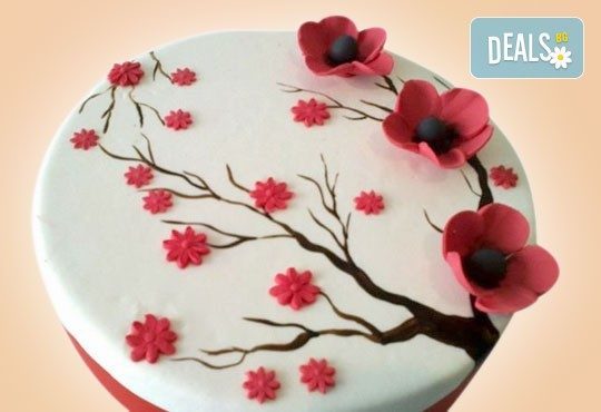 Торта с цветя! Празнична 3D торта с пъстри цветя, дизайн на Сладкарница Джорджо Джани - Снимка 7