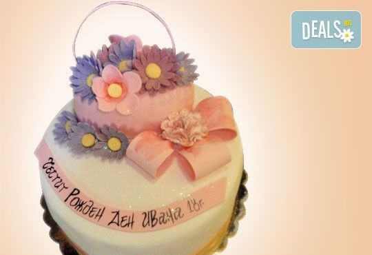 Торта с цветя! Празнична 3D торта с пъстри цветя, дизайн на Сладкарница Джорджо Джани - Снимка 35