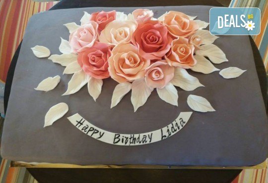 Торта с цветя! Празнична 3D торта с пъстри цветя, дизайн на Сладкарница Джорджо Джани - Снимка 41
