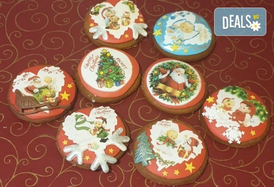 3 бр. декорирани Коледни меденки и 14 бр. големи маслени сладки, майсторска изработка от Сладкарница Джорджо Джани - Снимка 3