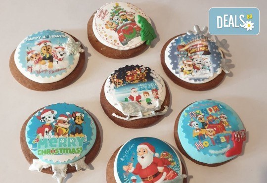 3 бр. декорирани Коледни меденки и 14 бр. големи маслени сладки, майсторска изработка от Сладкарница Джорджо Джани - Снимка 4
