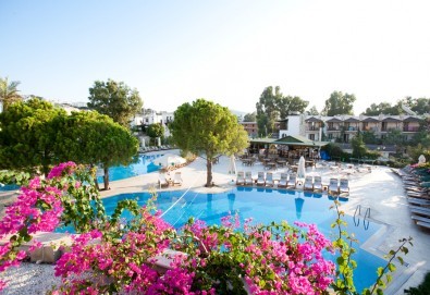 Май или юни на почивка в Ayaz Aqua Hotel 4*, Бодрум, Турция! 7 нощувки на база All Inclusive, самолетен билет, летищни такси и трансфери