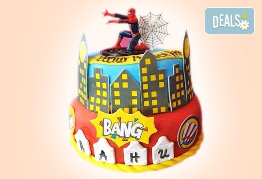 За момчета! Детска 3D торта за момчета с коли и герои от филмчета с ръчно моделирана декорация от Сладкарница Джорджо Джани - Снимка 3