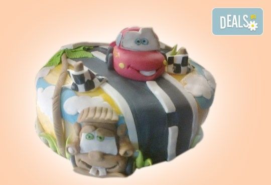 За момчета! Детска 3D торта за момчета с коли и герои от филмчета с ръчно моделирана декорация от Сладкарница Джорджо Джани - Снимка 42