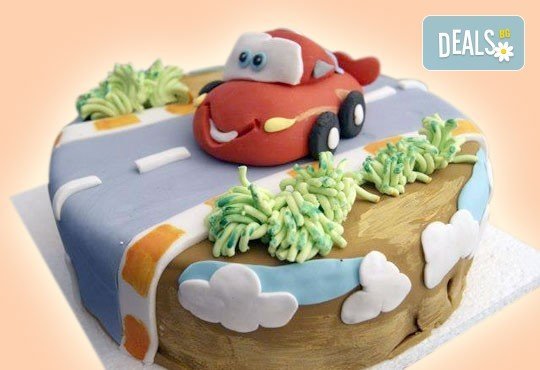 За момчета! Детска 3D торта за момчета с коли и герои от филмчета с ръчно моделирана декорация от Сладкарница Джорджо Джани - Снимка 41