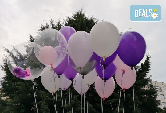 50 броя висококачествени латексови балони с хелий + безплатна доставка и аранжиране от Мечти от балони! - Снимка 3